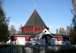 The church of the Holy Family of Nazareth Parish in Koskela neighbourhood, Oulu, Finland. The catholic parish of Oulu includes the provinces of Northern Ostrobothnia and Lapland.