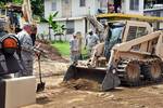 U.S. Soldiers with the 130th Engineer Battalion and Alpha Company, 296 Infantry, 2-65th Infantry Battalion help with recovery efforts after days of rain caused mudslides in Utuado, Puerto Rico, April 1, 2012. (U.S. Army photo by Pfc. Eliezer Melendez/Released)