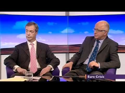 Collapsing Euro, UKIP Nigel Farage vs Labour Denis MacShane - BBC Daily Politics (18May12)