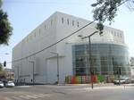 Habima under renovation, 2010. The theater is currently undergoing renovations from the foundations up, with designs by architect Ram Karmi.