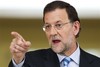 Spain's Prime Minister Mariano Rajoy points his finger during a press conference at the Moncloa Palace, in Madrid, Sunday, June 10, 2012. Spain became the fourth and largest country to ask Europe to rescue its failing banks.