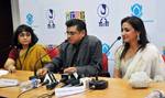 Shri Amit Kumar, son of the Legendary film personality late Kishore Kumar and Ms. Anooradha Patel (Grand daughter of Dadasaheb Phalke Awardee late Ashok Kumar) briefing the media on the late Ashok Kumar�s contribution to the Indian Cinema, at the Main Media Center, in the IFFI-2010, in Panjim, Goa on November 23, 2010. The Director, PIB, Smt. Maushumi Chakravarty is also seen.