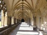 Interior of cloisters Norwich Cathedral was built following the removal of the see to the city from Thetford. At the time of the Norman Conquest it had been at North Elmham