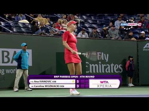 (HD) Caroline Wozniacki vs Ana Ivanovic Indian Wells 2012 R4 - FULL MATCH