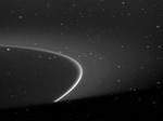 Saturn's shadow truncates the backlit G Ring and its bright inner arc. A movie showing the arc's orbital motion may be viewed at Youtube or the Cassino's Imaging Team website