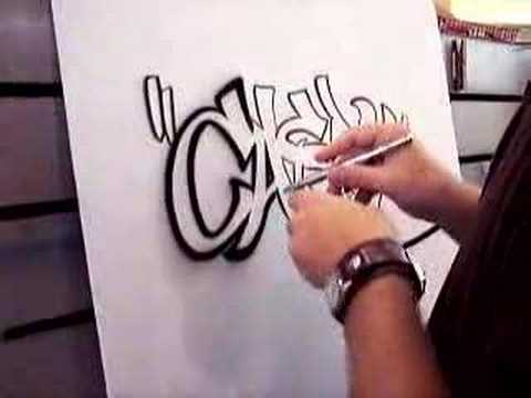 airbrushed graffiti name