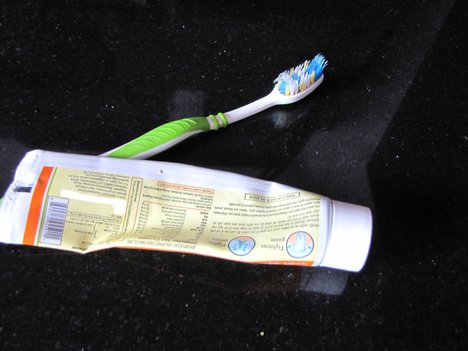 A toothpaste and brush - teeth hygiene