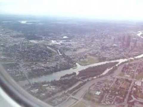 Taking off from Calgary, Alberta