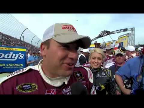 Winner Ryan Newman in Victory Lane at Martinsville Speedway April 1, 2012