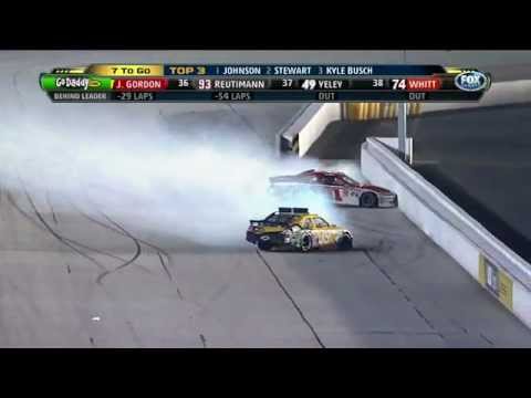 2012 NASCAR Bojangles' Southern 500 - Kurt Busch and Ryan Newman crash