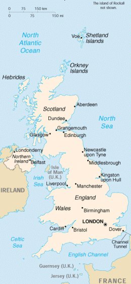 Map of the United Kingdom