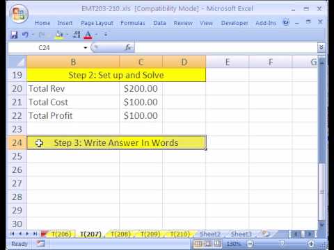 Excel Magic Trick #207: Business Math Word Problem Setup