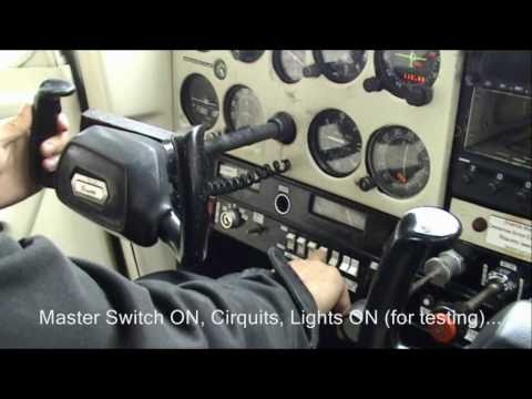 Cessna 152 cockpit flight training (start-up, pre-flight, takeoff, climb)