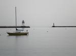 The Grand Marais harbor entrance, United States.