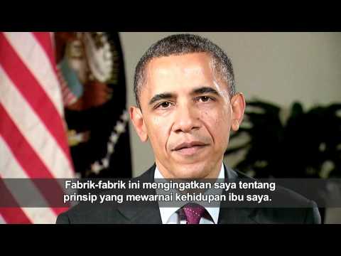 President Barack Obama's Address (Ann Dunham's Batik Collection Exhibition)