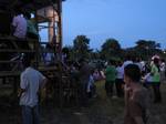 Filipinos flock to the Our Lady of Lourdes Parish in Bangkal, Davao City, Philippines for the early Easter Mass or known as the 