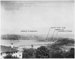 Portage Bay, July 1931. In 1861, landowner Harvey Pike cut the first ditch connecting Lake Washington's Union Bay and Lake Union's Portage Bay, but gave up and deeded his land to the Lake Washington Ship Canal Company, which built a transiting rail line for portaging goods between the lakes.