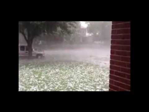 'GOLF-BALL-SIZED HAIL' IN DALLAS TEXAS - JUNE 13, 2012