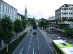 Looking southward at Vaduz city-center. Despite (or perhaps because of) its limited natural resources, Liechtenstein is one of the few countries in the world with more registered companies than citizens; it has developed a prosperous, highly industrialized free-enterprise economy and boasts a financial service sector as well as a living standard which compares favorably with those of the urban areas of Liechtenstein's large European neighbors.