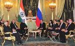 The Prime Minister, Dr. Manmohan Singh meeting the President of the Russian Federation, Mr. Dmitry A. Medvedev, in Moscow, Russia on December 16, 2011.