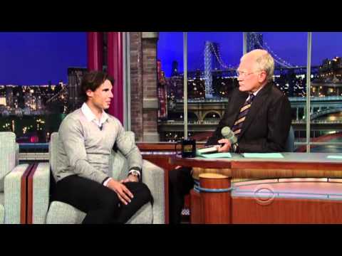 Rafael Nadal at late show with David Letterman