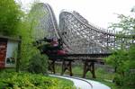 The Texas Giant roller coaster at Six Flags Over Texas in Arlington, Texas