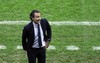 Italy coach Cesare Prandelli reacts during the Euro 2012 soccer championship semifinal match between Germany and Italy in Warsaw, Poland, Thursday, June 28, 2012.