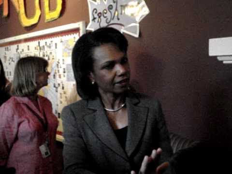 Condoleezza Rice meets with some students