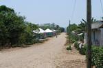 Residential street in the town. Frontera Corozal is a mostly Ch’ol community located in the Mexican state of Chiapas on the Usumacinta River, which separates it from neighboring Guatemala.