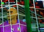 Libya goalkeeper looks on during the CAF African Nations Cup soccer tournament against Equatorial Guinea.