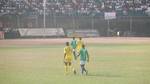 FC Warri Wolves defender looks on during thier CAF club champions soccer game at the National stadium in Freetown against FC Kallon. The game ended nil-nil after a full ninety minutes of play.24th March,2012.