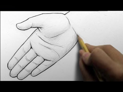 How to Draw Hands, 2 Ways (open palm, writing)