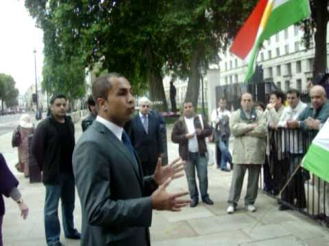 Kurdish Demonstration in London - Speech by Raz Jabary (05 Oct 2010)