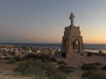 The statue of San Cristóbal. Contested by the emirs of Granada and Valencia, Almería experienced many sieges, including one especially fierce siege when Christians, called to the Second Crusade by Pope Eugene III, were also encouraged to attack the Muslim 'infidels' on a more familiar coast.