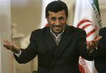 Iranian President Mahmoud Ahmadinejad reacts during a press conference in Baghdad, Iraq. Iran has played many political roles in Baghdad since the fall of Saddam Hussein: spoiler to American-crafted administrations, haven for Iraqi political outcasts and big brother to Prime Minister Nouri al-Maliki's Shiite-led government.