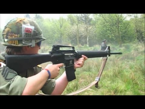 Airsoft War M60 M16, LAW 80 Rocket 