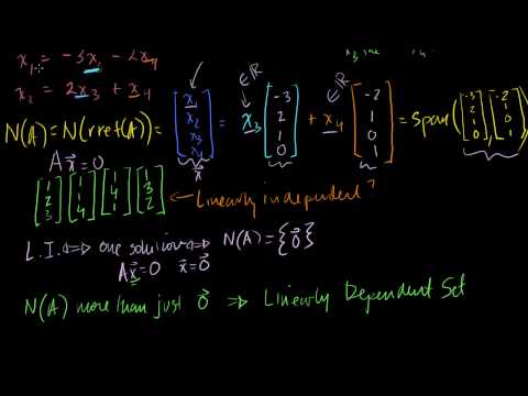 Null Space and Column Space Basis