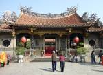 Right entrance (Dragon door) of the Mengjia Longshan Temple in Taipei, Taiwan