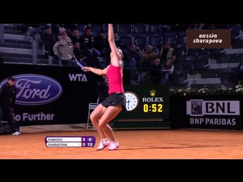 Sharapova vs Ivanovic 2012 Rome Highlights «HD»