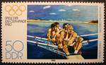 Rowing at the Olympic Games on an East German Stamp for the 1980s Olympic Games