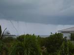 Four waterspouts seen in the Florida Keys on June 5, 2009. Though the majority occur in the tropics, they can seasonally appear in temperate areas throughout the world, and are common across the western coast of Europe as well as the British Isles and several areas of the Mediterranean and Baltic Sea.