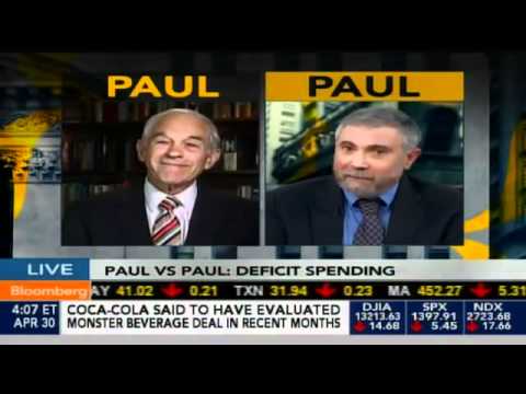 Ron Paul owns Paul Krugman on Bloomberg TV 4-30-12