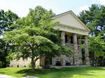 Old Academy building, at the intersection of Vernon and Grove Streets, Framingham, Massachusetts, USA. Built in 1837; constructed by Dexter and Adam Hemenway. Documented in measured drawings and photographs by the Historical American Buildings Survey (HABS) during one of its first surveys in 1934.