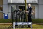 The founder of WikiLeaks Julian Assange speaks to the media after his extradition hearing at Belmarsh Magistrates' Court in London, Thursday, Feb. 24, 2011.