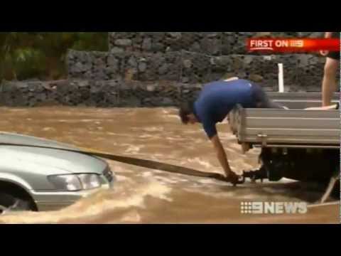 Flash Flooding - South East Queensland - Nine News - January 24th 2012