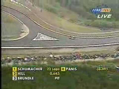 Schumacher vs Hill - Belgian GP Spa 1995