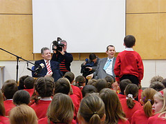 Peter Robinson Visits Riverdale Primary School