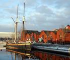 Schooner Mystic Wind at the Oulu Market Square pier.