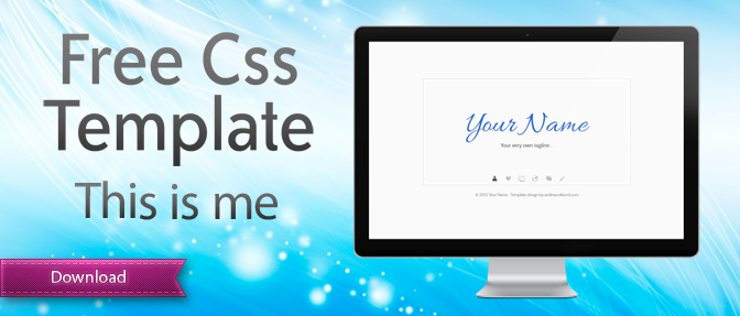 Recommended free download: This is me, a HTML/CSS template