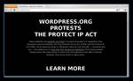 Word press.org, Row 1: Google (front page), Mozilla, Craigslist, Wordpress, Reddit (first site to confirm a blackout).